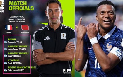 Rầm rộ tranh cãi: FIFA giao 5 trọng tài Argentina bắt trận tứ kết Pháp - Morocco