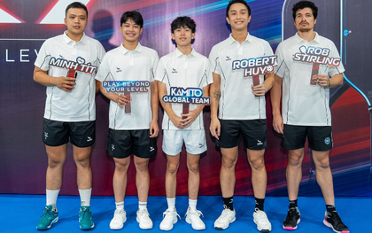 Kamito ra mắt vợt pickleball mới cùng ba đại sứ Minh “Tít”, Rob Stirling và Robert Huy