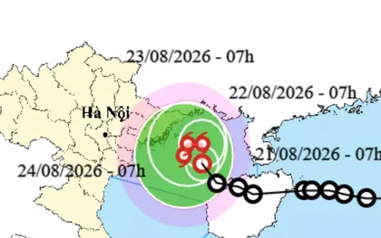 Áp thấp nhiệt đới di chuyển kỳ dị, có thể tan trên vịnh Bắc Bộ