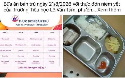 Thực đơn công khai và bữa cơm bán trú thực tế khác hẳn nhau, một trường Tiểu học phải lên bài xin lỗi phụ huynh