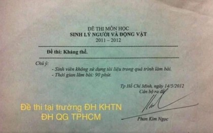 Đề thi chỉ có duy nhất 2 TỪ của một trường ĐH đang khiến cư dân mạng toát mồ hôi, nhìn tên người ra đề càng phục sát đất!