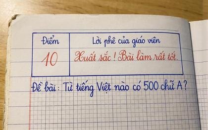 Từ tiếng Việt nào có tận 500 chữ A? - Đáp án chỉ vỏn vẹn 2 chữ cái!