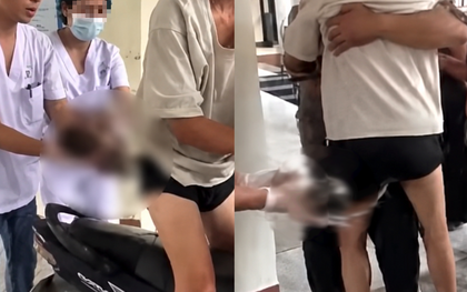 Clip sản phụ "đẻ rơi" ngay trên xe máy đến bệnh viện: Nhìn dây rốn bé còn nối với mẹ khiến nhiều người vừa sợ vừa thương