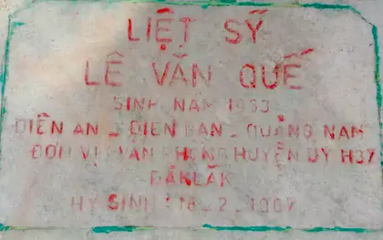 Manh mối quan trọng từ bia đá khắc tên 'Liệt sỹ Lê Văn Quế'