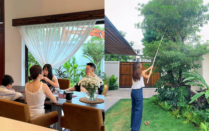 Bên trong biệt thự 500m2 như khu nghỉ dưỡng của nam ca sĩ quê Ninh Bình lấy vợ miền Tây, 3 thế hệ cùng chung sống