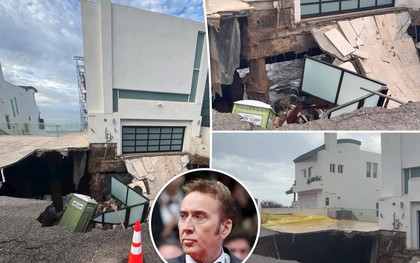 Biệt thự 277 tỷ đồng của tài tử Nicolas Cage suýt bị “nuốt chửng”: Hố sụt khổng lồ xé toạc lối vào gara