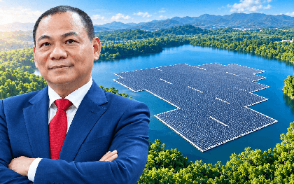 Ông Phạm Nhật Vượng sẽ phủ gần 700.000 tấm pin trên một hồ thủy điện ở Tây Bắc: Gấp đôi “kỷ lục gia” Đông Nam Á Citara của Indonesia