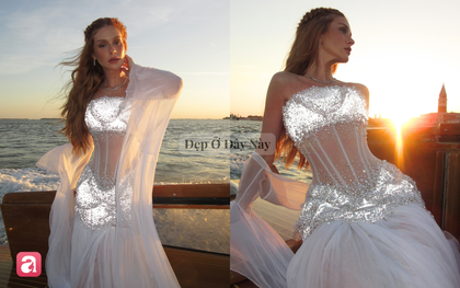 Đẳng cấp Haute Couture: Chiếc đầm 2.160 viên pha lê phát sáng khiến mỹ nhân như tiên nữ đời thực