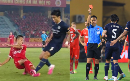 Văn Hậu phạm lỗi nguy hiểm phải nhận thẻ đỏ đầu tiên trong sự nghiệp ở V.League