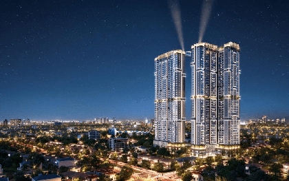 Việt Nam đang sở hữu toà tháp đôi có cầu kính trên không cao nhất cả nước, xác lập kỷ lục ngay ngày khánh thành