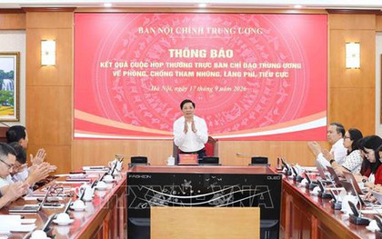Kỷ luật 6 cán bộ diện Trung ương quản lý; khởi tố một số vụ án tham nhũng, tiêu cực đặc biệt nghiêm trọng trong lĩnh vực y tế, giáo dục, nông nghiệp, thủy sản...