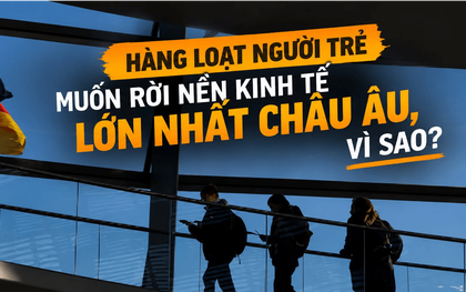 Hàng loạt người trẻ muốn rời nền kinh tế lớn nhất châu Âu, cứ 5 người có 1 người lên kế hoạch, bỏ đi không chỉ vì tiền