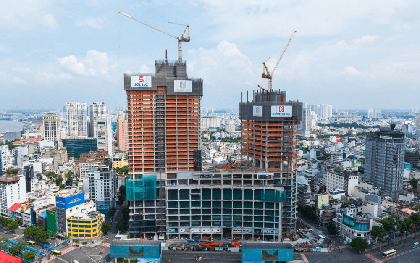 Tòa tháp đôi 235 m cao nhất Việt Nam tăng tốc thi công, đang lắp kính: Thương hiệu khách sạn xa xỉ bậc nhất thế giới lần đầu xuất hiện, dưới lòng đất có một điểm hiếm có