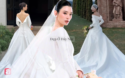 Đầm cưới hào môn của Hề Mộng Dao thành hot trend tại Trung Quốc, hội nàng dâu mới thi nhau học theo