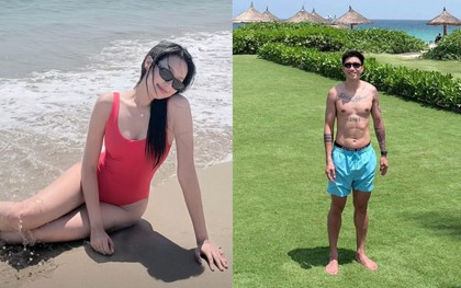 Doãn Hải My khoe dáng nuột nà, Văn Hậu lộ body cực phẩm trong chuyến du lịch với vợ con