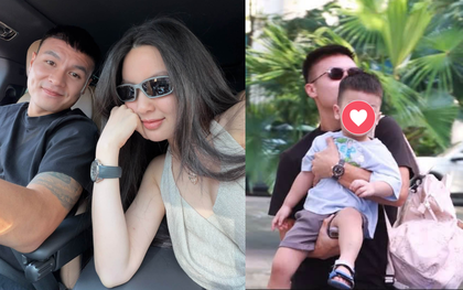 Quang Hải "xả vai" cầu thủ, cùng Chu Thanh Huyền đưa con trai đi học ngày đầu năm học mới