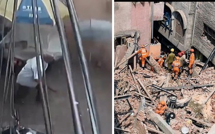 Tòa nhà 5 tầng đổ sập trong vài giây, 6 người thiệt mạng
