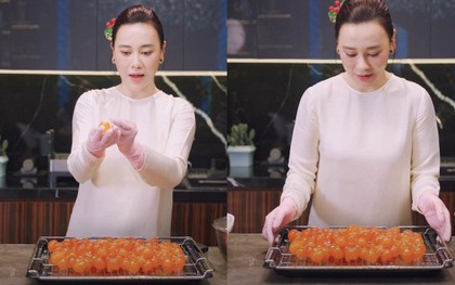 Phương Oanh khoe 100 "viên ngọc bóng bẩy béo ngậy"