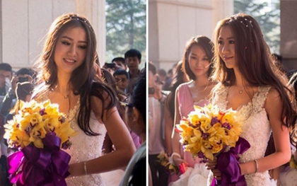 Cô dâu xinh đẹp của sao bóng rổ Trung Quốc rạng rỡ trong ngày cưới