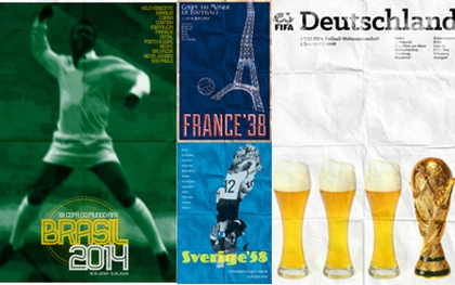 Chiêm ngưỡng bộ poster ấn tượng gợi nhớ tới các kỳ World Cup