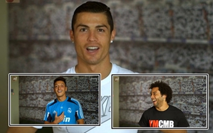 Xem Ronaldo, Kaka, Marcelo "làm trò" cực nhắng trước ống kính