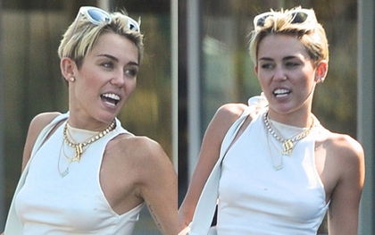 Miley Cyrus lộ vai xương xẩu và mặt nhợt nhạt