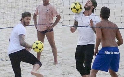 Beckham chân đất đá bóng tại Brazil