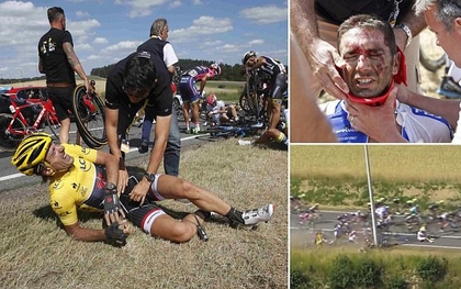 Hình ảnh kinh hoàng vụ tai nạn nghiêm trọng nhất lịch sử Tour de France
