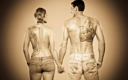 Cặp đôi đẹp nhất làng bóng chuyền Brazil khoe hình xăm cực “chất”