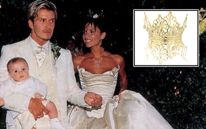 Victoria Beckham rao bán vương miện đám cưới đính kim cương và vàng