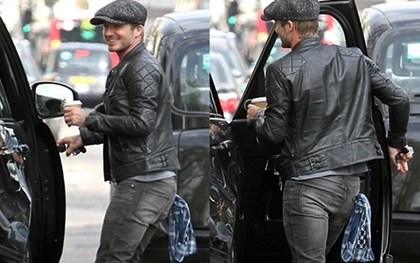 Beckham xuất hiện trên đường phố với style lôi thôi, hài hước