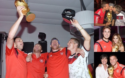 Đội tuyển Đức mở tiệc tưng bừng mừng Cúp vàng thế giới