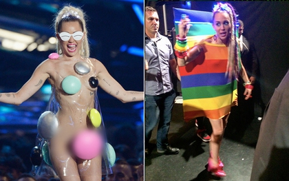 10 trang phục "không ai hiểu là cái gì" của Miley Cyrus tại VMAs