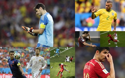 Đội hình 11 cầu thủ gây thất vọng sau vòng bảng World Cup 2014