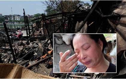 Thảm cảnh của những gia đình nghèo bị mất hết tài sản trong đám cháy ven hồ Linh Quang