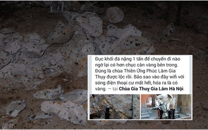 Hà Nội: Thực hư việc đập tảng đá hơn 1 tấn, phát hiện cả chục kg vàng