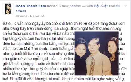 Xúc động dòng tâm sự Thanh Lam viết cho cha - nhạc sĩ Thuận Yến