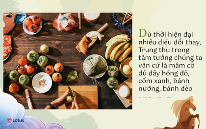 Dù xã hội hiện đại tới đâu, Trung thu vẫn là lúc tìm về: cốm xanh, hồng đỏ, mặt nạ, đèn sao... và tiếng cười trẻ thơ