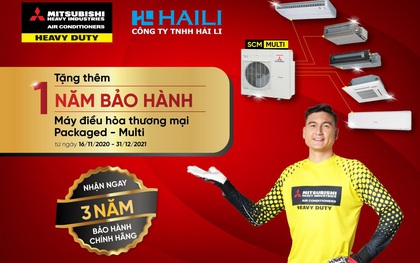 Nhận đến 3 năm bảo hành chính hãng khi sở hữu điều hòa thương mại Packaged - Multi của Mitsubishi Heavy