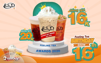 Anh cả của “đế chế trà sữa” Feeling Tea mừng sinh nhật 16 tuổi với menu sale “khét lẹt”, giá bằng đúng hồi mới ra mắt