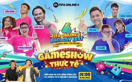 Độ Mixi, Đình Trọng “làm gỏi” Vinh Râu, Tiến Dũng trong Gameshow thực tế mừng sinh nhật FIFA Online 4 Birthday Fest