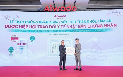 Aiwa Thân khỏe Tâm an của Aiwado được Hiệp hội Trao đổi Y tế Nhật Bản chứng nhận cho chất lượng chuẩn Nhật