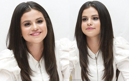 Selena Gomez mặt tròn xoe đáng yêu khi dự họp báo