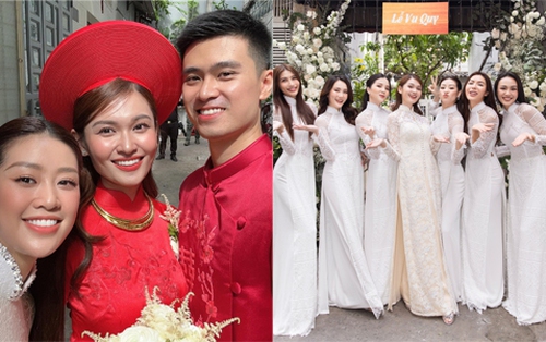 Lễ vu quy Á hậu Thùy Dung: Visual cô dâu chú rể 10 điểm, dàn bê tráp toàn mỹ nhân đình đám