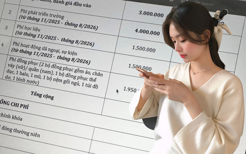 Bảng học phí gần 75 triệu của một em bé 6 tháng tuổi gây chú ý