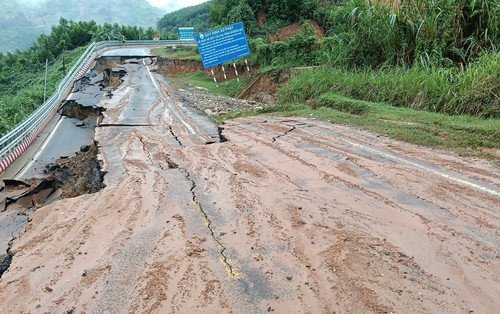 Đèo Khánh Lê xuất hiện điểm đứt gãy nghiêm trọng