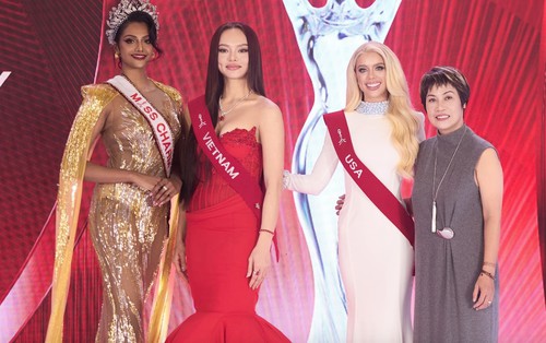 Á hậu Mai Ngô livestream bán hàng khi đang thi Miss Charm, Ban tổ chức lên tiếng