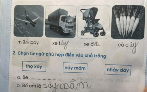 Bài tập Tiếng Việt của học sinh lớp 1 khiến phụ huynh "đau đầu": "Nhà tôi vậy, nhà bạn cũng thế thôi"