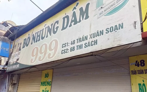 Hà Nội: Dừng hoạt động quán bò nhúng dấm bị khách tố có dòi