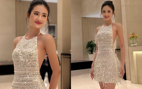 Hoa hậu Ý Nhi lên đồ sexy đi ăn tối, nổi bần bật bên dàn đối thủ nhưng bị tranh cãi 1 điều